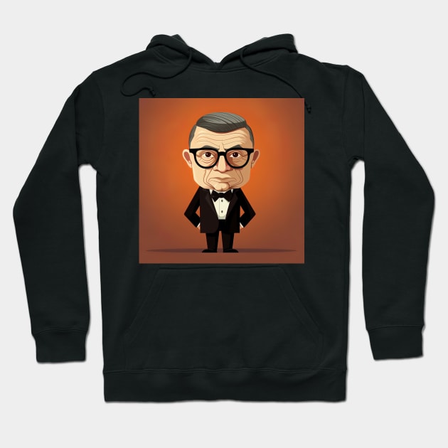 Jean-Paul Sartre Hoodie by ComicsFactory